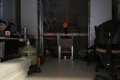 Laser adjustment of beamline in MePS